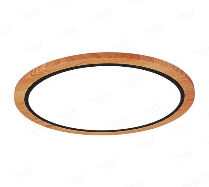 600mm Diameter Round FSC Wood Frame LED Ceiling Light