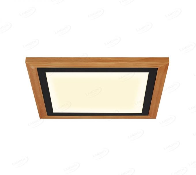300x300mm Square FSC Wood Frame LED Ceiling Light