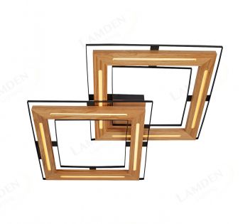 635x495mm Double Frame Wood  Ceiling Light