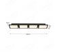 Four Head Square Black Color Changing LED Panel Ceiling Light 70024