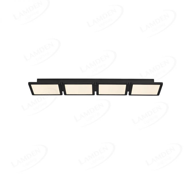 Four Head Square Black Color Changing LED Panel Ceiling Light 70024