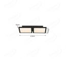 Two Head Square Black Color Changing LED Panel Ceiling Light 70023