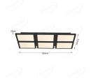 Six Head Square Black Color Changing LED Panel Ceiling Light 70025