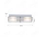 340x140mm LED Integrated LED Wall Lamp Ceiling light with Two Head 70065