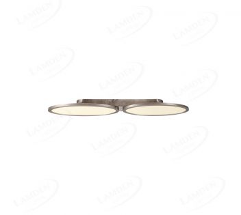 Satin Nickel Double Oval LED Ceiling Light 