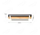 350x300mm LED Frame Light with Wood Board Base Decoration Ceiling Light 70076