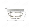 370x350mm Two Rings Round LED Pendant Light 70089