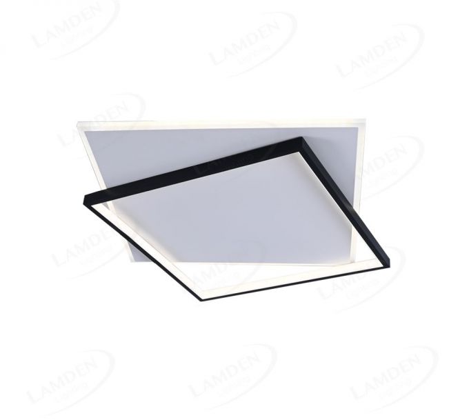 Black & White Square Design Main Light+Frame Light CCT LED Ceiling Light 70102