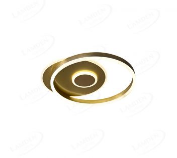 Round Gold Color Double Frame CCT LED Ceiling Light