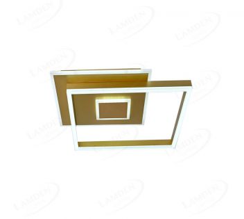 Square Gold Color Double Frame CCT LED Ceiling Light