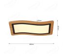 460x267mm Wave Shape FSC Wood Decoration LED Ceiling Light 90025