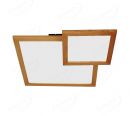 650x480mm Double Square FSC Pine Wood Indoor LED Ceiling Light 90035