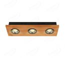 470x150mm FSC Wood Three Head LED Integrated Ceiling Light 90072