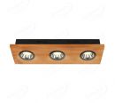 470x150mm FSC Wood Three Head LED Integrated Ceiling Light 90072