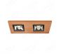 310x150mm FSC Wood Two Head Square LED Integrated Ceiling Light 90078