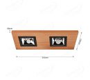 310x150mm FSC Wood Two Head Square LED Integrated Ceiling Light 90078