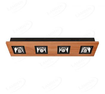 630x150mm Square Wood LED Integrated Ceiling Light