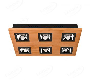 450x300mm Square Wood LED Integrated Ceiling Light